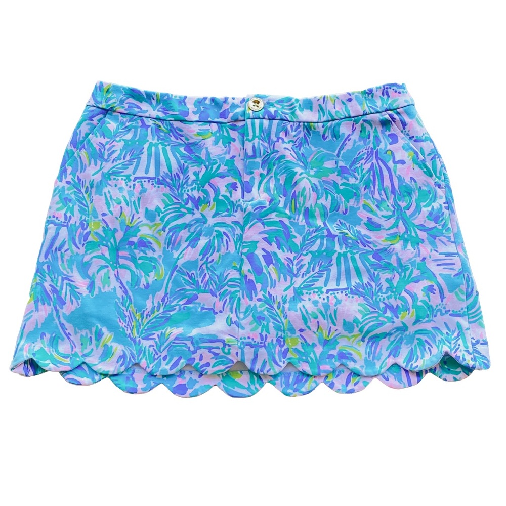 Lilly Pulitzer Blue and Pink Floral Skirt